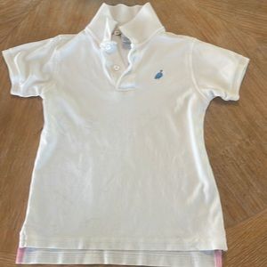 Boys white Pima cotton collard shirt